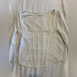Abercrombie & Fitch Long Sleeve Corset Top